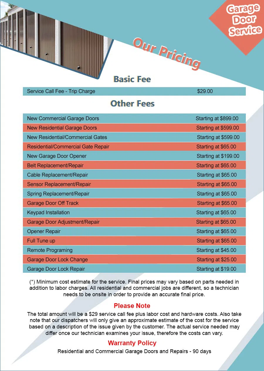 Golden Garage Door Service El Segundo, CA 310-844-9328